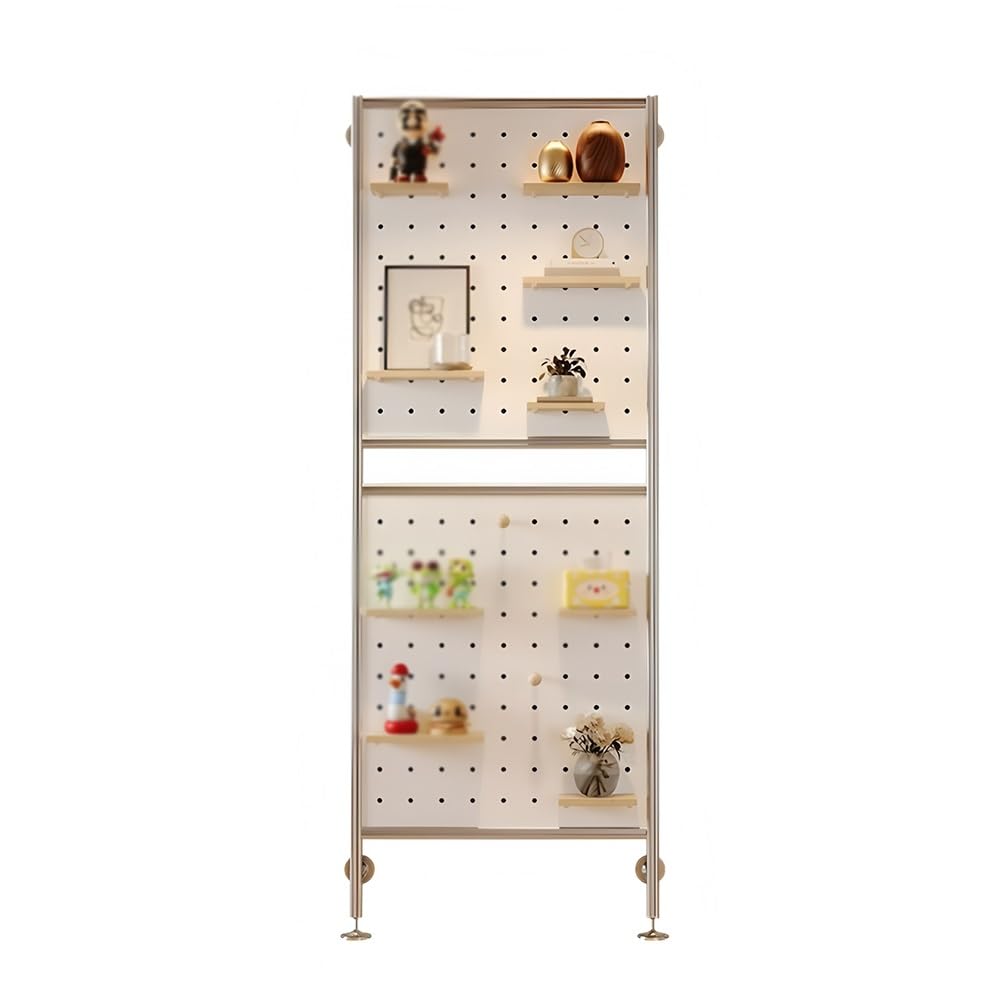 Organizador de pared modular con tablero perforado y ganchos de almacenamiento para el hogar