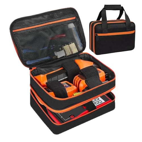 Elektro Testkoffer | Stromkreis Werkzeugtasche Tragbar - Aufbewahrungsorganizer Für Steckdosentester Digitalmultimeter Klemmenmessgeräte