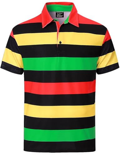 LINOCOUTON Polo para Hombre Día del Orgullo Patriótico Americano Juneteenth Cinco De Mayo Manga Corta miniatura 1