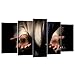 Kreative Arts - Jesus Hands Resurrected Canvas Prints Wall Art 5 Pieces Poster Picture Giclee Artwork Stretched Gallery Canvas Wrap Giclee Print for Living Room Decor (Medium Size 40x24inch)