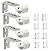 Amlope 4 supporti per asta per tenda regolabili, con viti e fori, in metallo, per camera da letto, asta doccia, asta appendiabiti