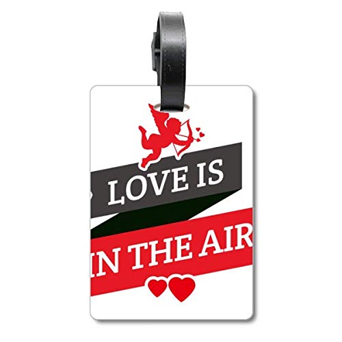 Étiquette de valise Love is in The Air le symbole de vos voyages à deux