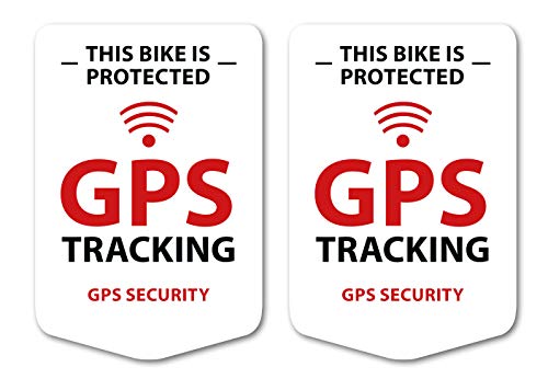 Lot de 2 autocollants de suivi GPS pour vélo - Blanc - Résistant aux intempéries et aux UV Cover