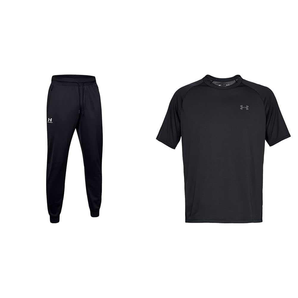 Under Armour komfortable Sporthose für Männer mit integrierter Handytasche Schwarz M, atmungsaktives Sportshirt, schnelltrocknendes Trainingsshirt mit Loser Passform Schwarz M