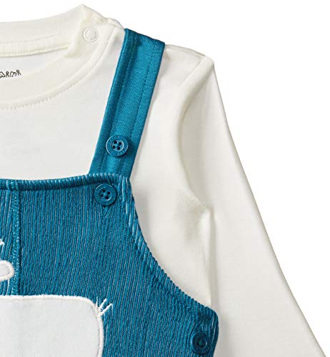 Image of miniklub Boys Red Solid T-Shirt With Dungarees