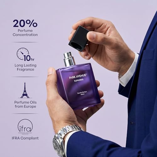 Image of Park Avenue Euphoria, Eau De Parfum Men, 100ml | Long Lasting Perfume for Men | Premium Luxury Fragrance Scent | Aromatic Blend of Amber & Musk | Suitable for Every Occasion