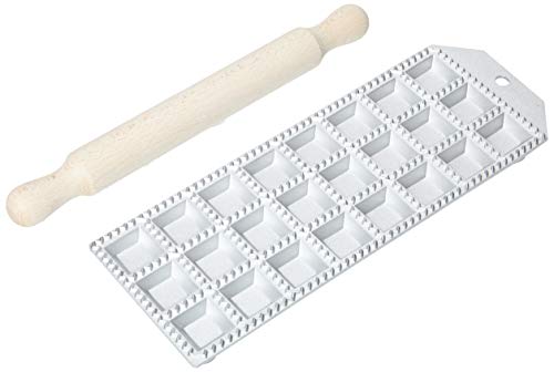 Eppicotispai S.R.L. - Raviotera para 24 ravioli cuadrados con rodillo de 26 cm
