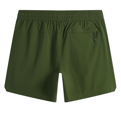 Image of maamgic Mens Swim Trunks 5 inch with Compression Liner Stretch Quick Dry Swim Shorts Swimming Trunks Bathing Suits