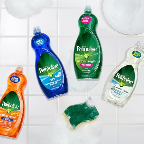 Image of Palmolive Ultra Strength Liquid Dish Soap, Cuts Grease and Grime, No Soaking Needed, Powerful on Plastics, Dishwashing Liquid, 32.5 fl oz Bottle