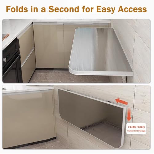 Bureau suspendu pliable et établi flottant pour petit espace - 6