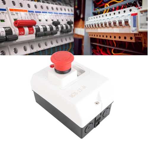 Disyuntor protector de motor industrial IP55 interruptor trifásico con lámpara de señal 4