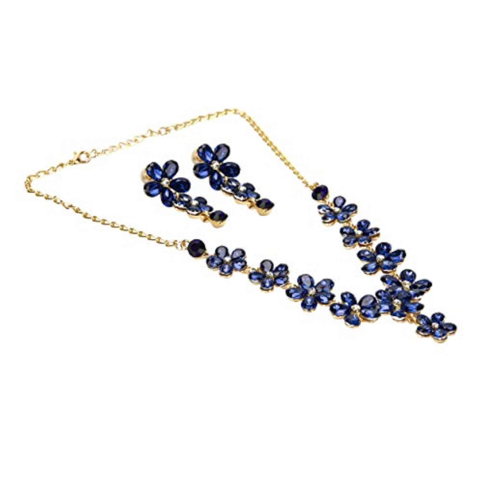 Crystal Necklace Set with Earrings for Girls