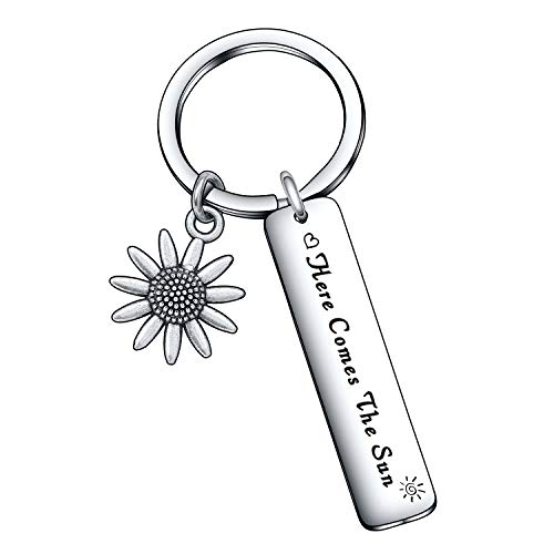 De&ai Sun Keychain Motivational Keychain Inspirational Gifts For Best Friend Jewelry Song Gifts For Fans - Les Beatles, Paul McCartney, John Lennon, RIngo Starr, George Harrison De&ai Sun Keychain Motivational Keychain Inspirational Gifts For Best Friend Jewelry Song Gifts For Fans