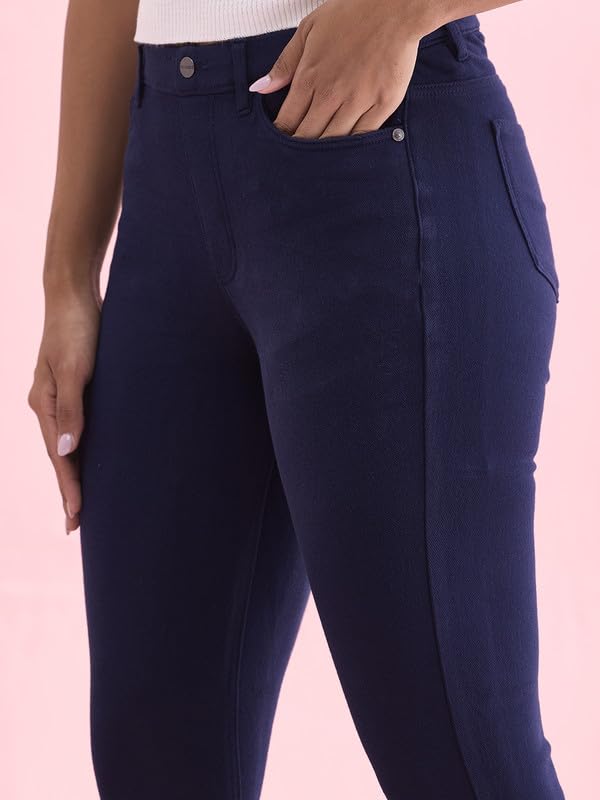 Image of GO COLORS Women Solid Super Stretch Warm Jeggings