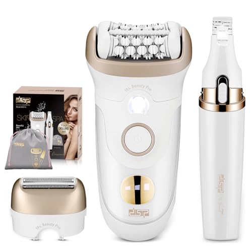 DSP 4-in-1 Beauty Set for Women: Epilator, Hair Removal Device, Electric Shaver & Trimmer, Waterproof with Fast Charging, Includes Accessories – Perfect Home Hair Device