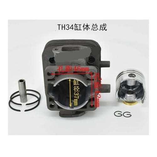 Cylindre 37 mm pour TH34 TH34D kit complet avec piston et segments - 4