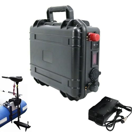 Batterie Lithium 12V longue durée 100Ah pour moteur de bateau de pêche avec son chargeur
