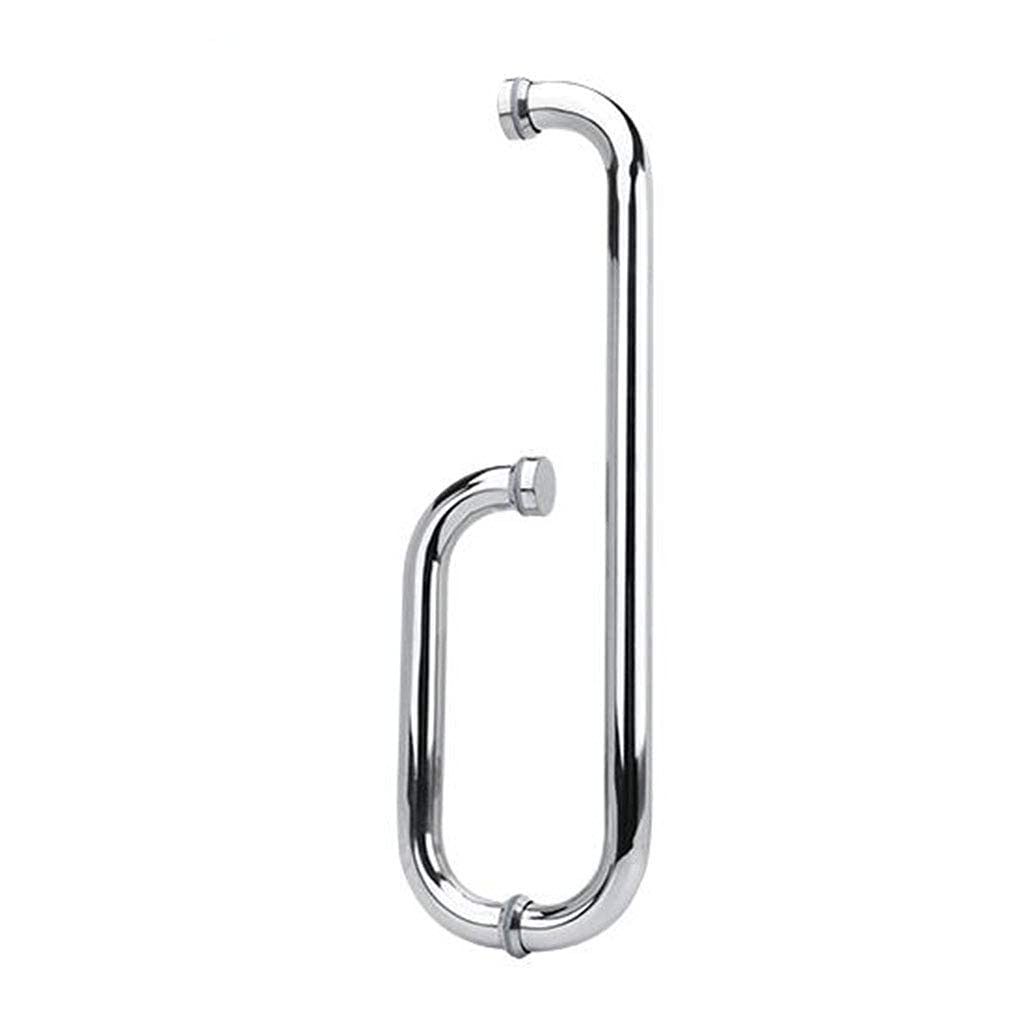 Poignée de porte en verre en L pour douche à effet de pluie et chambre moderne
