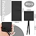 Lothee 40 Pcs Microfiber Jewelry Pouch 8x8 cm Jewelry Packaging Luxury Small Gift Bags Bow Tie Microfiber Bag for Bracelet Necklace Packaging,Envelope Style with String and Divider(Black)