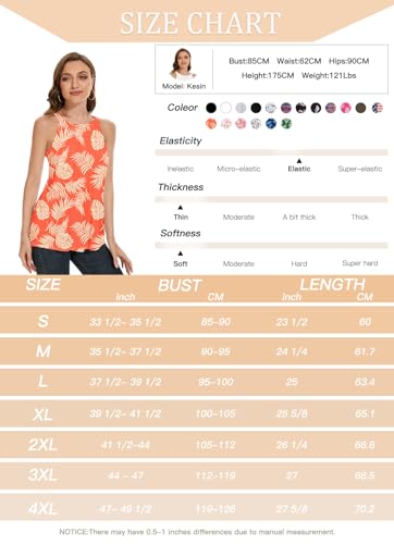 Image of Women Halter Tank Top with Built in Bra Flowy Sleevless Padded Camisole Loose Fit Summer Shirt Top S-3XL