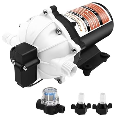 [Upgraded Version]12v Rv Water Pump,Water Transfer Pump,7.0gpm 70psi Self-Priming Diaphragm Water Pump With Pressure Switch And Strainer For Rv Marine Yacht Lawn Garden