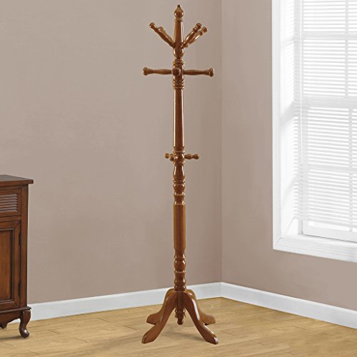Monarch Specialties Traditional Solid Wood Coat Rack Oak