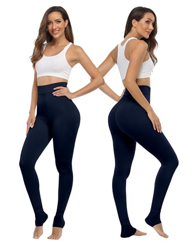 Image of ATHVOTAR Fleece Lined Winter Tights Women - Thermal Warm Opaque Pantyhose Thick Sheer Leggings