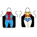 Vipbuy Lot de 2 pcs Anime personnage de dessin animé de Hero tabliers, Funny sexy tabliers de cuisine pour couples fantaisie cadeaux, Non imperméable, noir/blanc, Spiderman + Wonder Woman