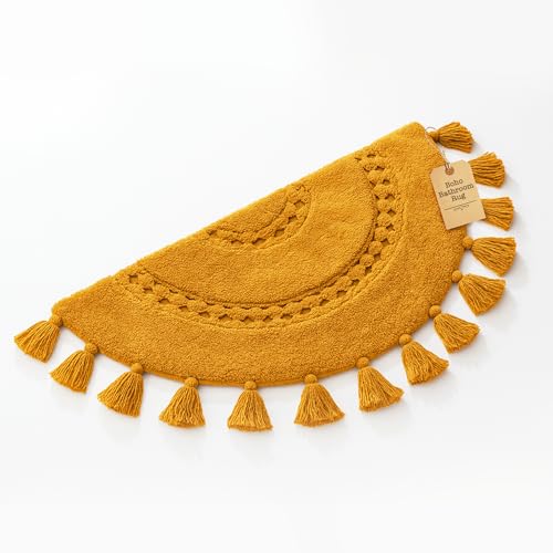 Boho Half-Circle Cotton Rug