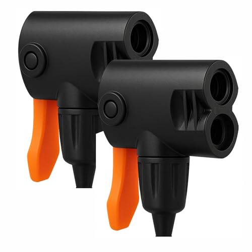 LORWADIYA Air Pump Nozzle, Nozzle Fitting for Bicycle, Car, Motorcycle, Ball, Football - 2pc - Black Nozzle