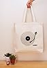 Strand Clothing Keep It Vinyl Tote – Cotton Canvas Tote Shopper Bag Screen Printed Eco Friendly Market Bag LP Turntable Record Player Bass Deck Decks (One Size) #2