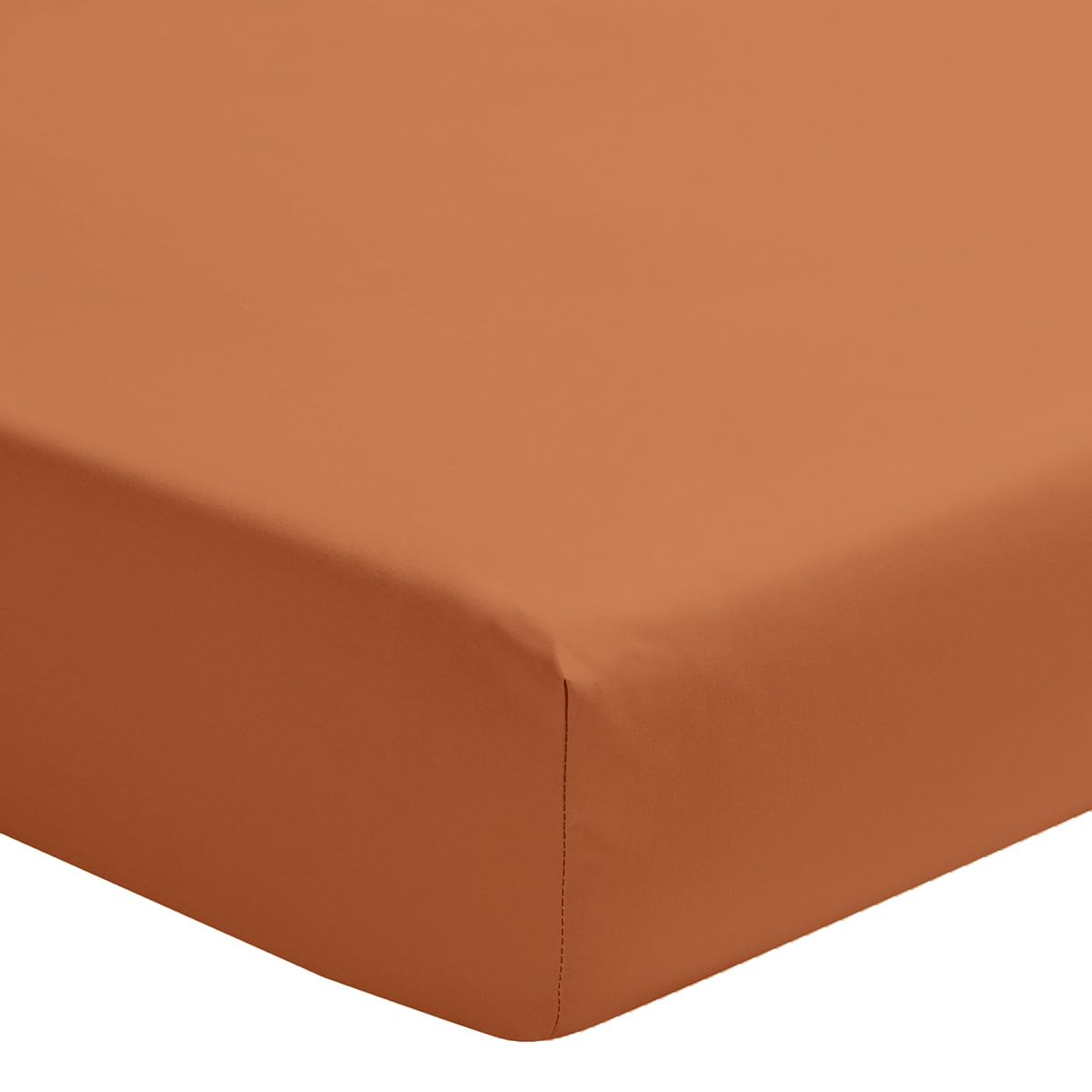 Plain Dyed Cotton Percale Fitted Sheet, Premiere, 180 x 200 cm, ESSIX