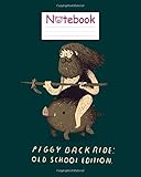  Notebook: piggy back ride - for men woman Journal/Notebook Blank Lined Ruled 100 pages 8x10 inches