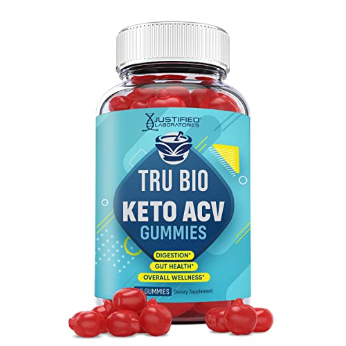 Justified Laboratories Tru Bio Keto Gummies 1000MG ACV with Pomegranate Juice Beet Root B12 60 Gummys