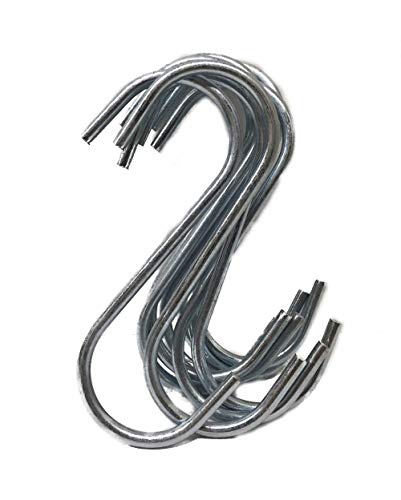 UI PRO TOOLS Set of 10 pc S Shape Utility Hook Set, Vinyl Coated or Chromed Wire (Chromed Wire)