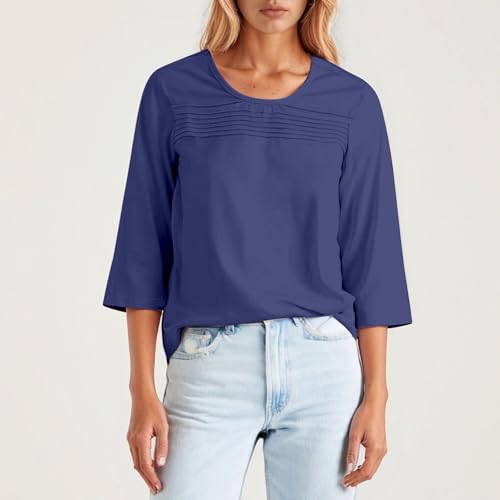 Camiseta plisada mujer moderna con escote elegante 2