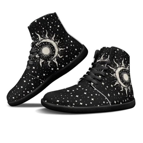 Binienty Unisex Men Women Barefoot Shoes Lace up High Top Minimalist Flat Sneakers Cross-Trainer Footwear3