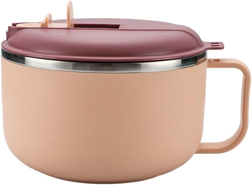Stainless Steel Noodle Bowl Office Portable Fast Food Sealed Insulated Bento Lunch Box