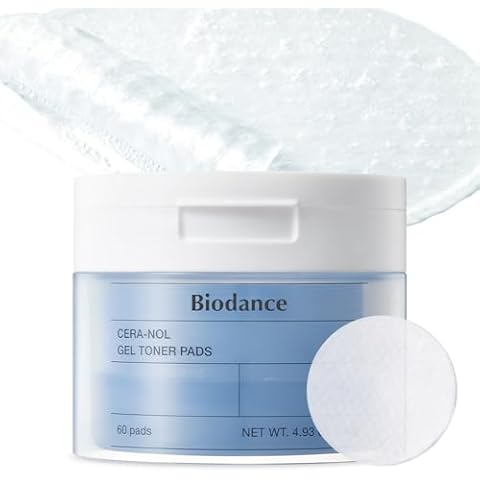Biodance Cera-nol Gel Toner Pads | Hydrating, Soothing Korean Toner Pads for Sensitive Skin | 4.93 fl.oz.(140g), 60Pads Cover