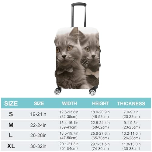 Travel Luggage Cover Elastic Suitcase Protector Anti-Scratch Washable Funny Cats Luggage Sleeve Tsa Approved Carry on Covers Baggage Cover Fits 18-32 Inch Luggages2