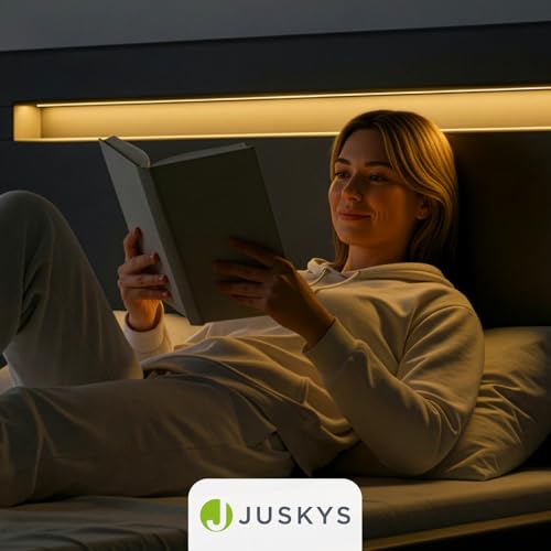 Juskys Polsterbett Paris 90x200 cm mit LED-Beleuchtung, Lattenrost & Kopfteil, Bett mit Gestell aus Holz & Kunstleder Bezug, schwarz