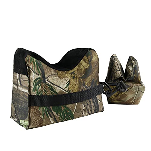 Moetron Outdoor Shooting Rest Bags for Rifle Target Sports Shooting Bench Rest Front & Rear Support SandBag Stand Holders for Gun Shooting Hunting - Unfilled-Camouflage