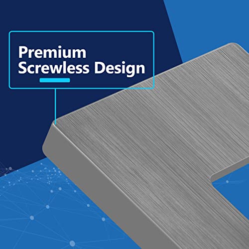 Image of LIDER Decorator Switch Cover, Screwless Wall Plate, Mid-Size 1-Gang 4.88 inch x 3.11 inch, LSWP-31M-BGY10P, UL Listed, Thermoplastic, Brushed Gray, 10-Pack