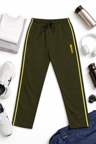 Image of DYCA by Bodycare Boys Cotton Solid Track Pant, Casual Regular Fit Joggers, Comfortable Activewear for Kids