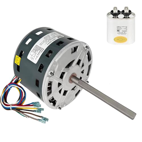 5KCP39GGZ183S Furnace Blower Motor 1/3 HP 115V 60Hz 1075RPM 4-Speed AC Fan Motor Replacement for Carrier, Compatible with Furnace and Air Conditioner Units, Includes 1 Capacitor