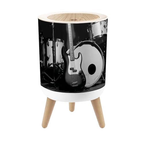 Caneca pequeña con tapa guitarra bajo batería 1.8 gal