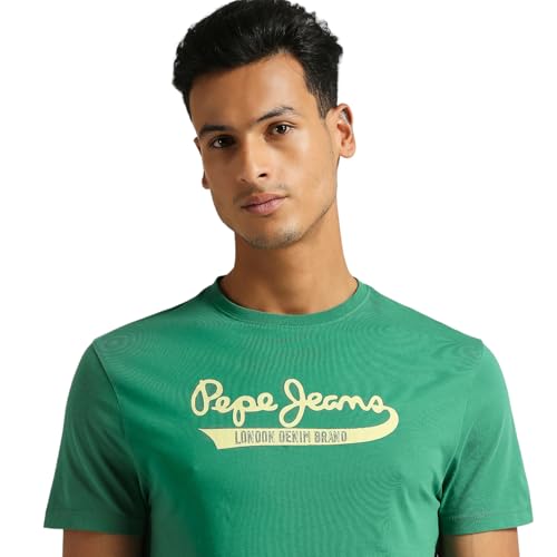 Image of Pepe Jeans Men T-Shirt|Cotton|Slim Fit