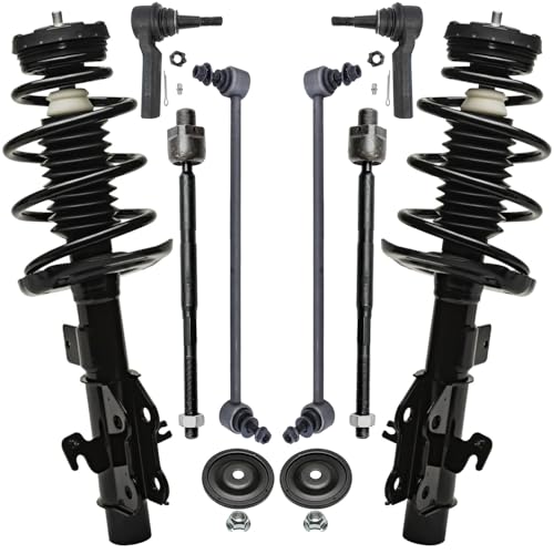Image of Detroit Axle - 3.6L 8pc Front Suspension Kit for 2010 2011 2012 Chevrolet Camaro, Struts w /Coil Spring Sway Bars Tie Rods Replacement Quick Install Ready Struts Shocks Assembly