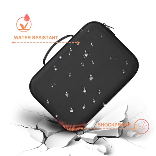 BOVKE Hartschalenkoffer für Smart Nebulizer für Atemprobleme, Desktop Inhalator Nebulizer für den Heimgebrauch, Aufbewahrungstasche für Digital Asthma Nebulizer Maschine Erwachsene und Kinder, Schwarz