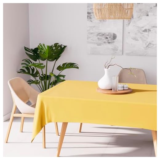 Soleil d'ocre Tovaglia Antimacchia, Giallo, 140 x 200 cm